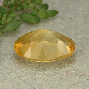 Citrino Naranja dorado natural de 5.13 ct, Ovalada, VVS