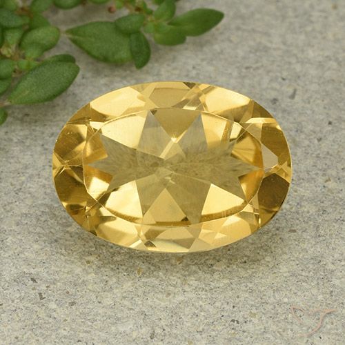 5.19ct Natural Naranja dorado Citrino, Ovalada, VS