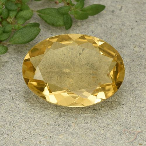 3.99ct Natural Naranja dorado Citrino, Ovalada, VVS