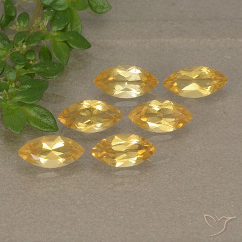 1.33ctw Natural Dorado claro Citrino, Marquesa, VVS-VS