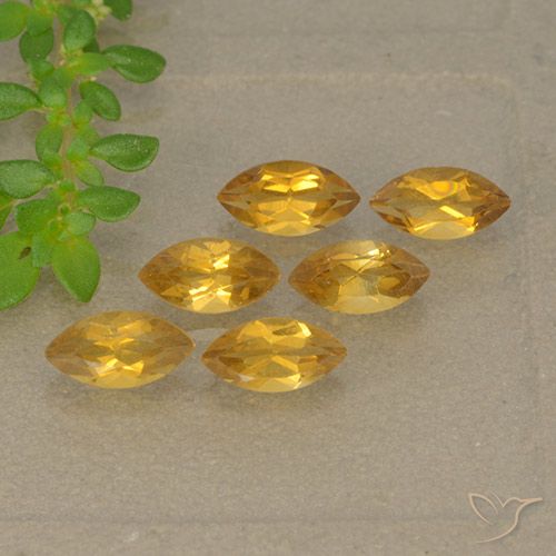 1.66ctw Natural Dorado naranja Citrino, Marquesa, VVS-VS