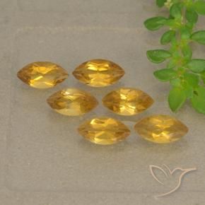 Gemas de Citrino Dorado naranja natural de 1.66 ct, Marquesa, VVS-VS