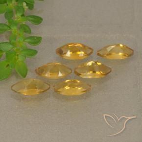 Gemas de Citrino Dorado naranja natural de 1.66 ct, Marquesa, VVS-VS