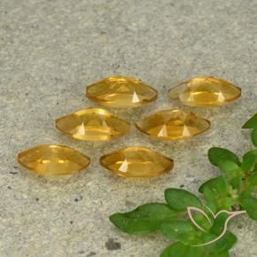 Gemas de Citrino Dorado naranja natural de 1.54 ct, Marquesa, VVS-VS