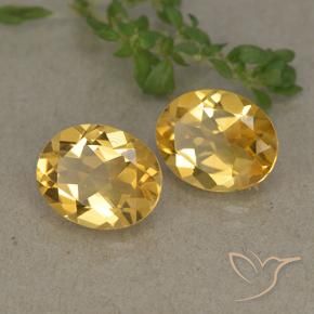Gemas de Citrino Dorado claro medio natural de 4.59 ct, Ovalada, VVS-VS