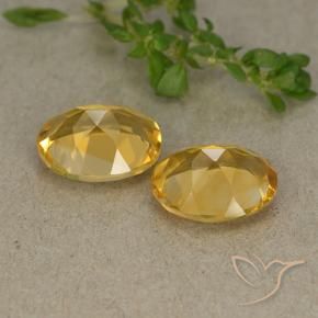 Gemas de Citrino Dorado claro medio natural de 4.59 ct, Ovalada, VVS-VS