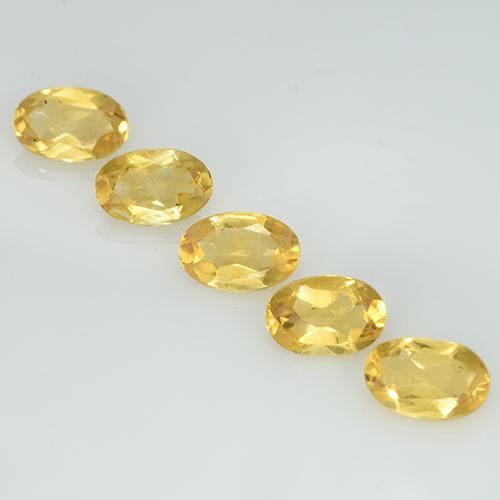 Gemas de citrino dorado claro natural de 1,73 ct, corte óvalo, VVS-VS
