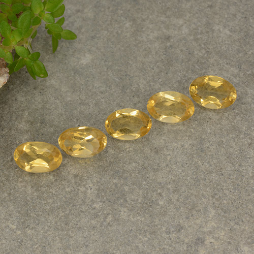 Gemas de citrino amarillo natural de 1,80 ct, corte óvalo, VVS-VS