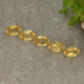 Gemas de citrino amarillo natural de 1,80 ct, corte óvalo, VVS-VS