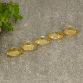 Gemas de citrino amarillo natural de 1,80 ct, corte óvalo, VVS-VS