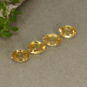 Gemas de Citrino Dorado medio natural de 1.33 ct, Corte Óvalo, VVS-VS