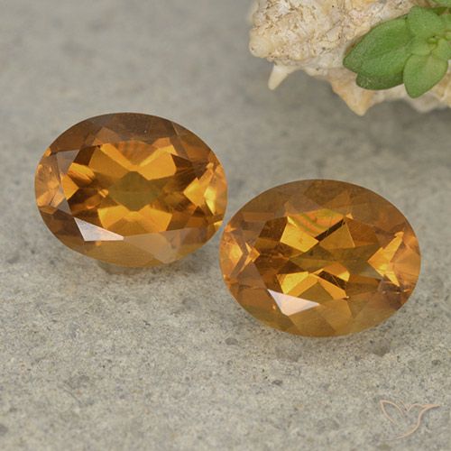 3.45ctw Natural Naranja marrón Citrino, Ovalada, VVS-VS