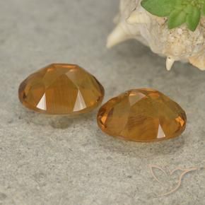 Gemas de Citrino Naranja marrón natural de 3.45 ct, Ovalada, VVS-VS