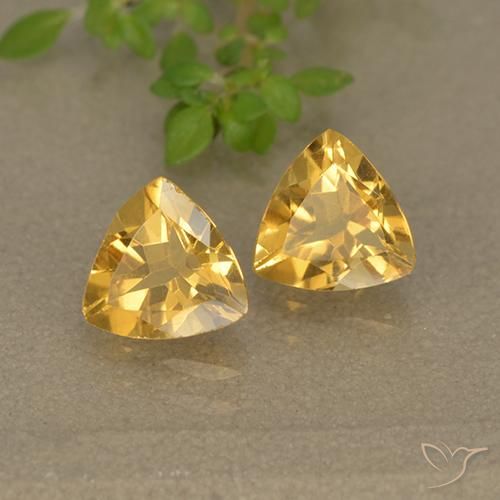 Gemas de Citrino Dorado natural de 1.34 ct, Trillón, VVS-VS