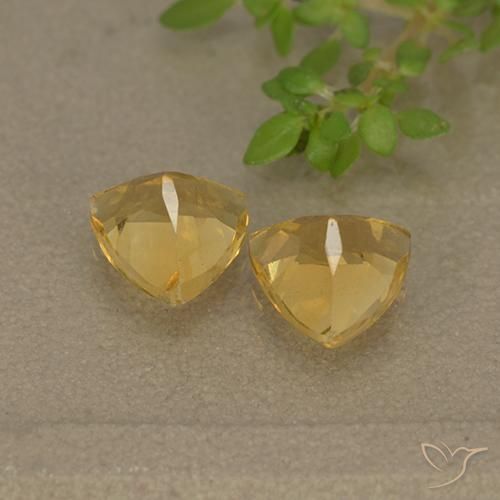 Gemas de Citrino Dorado natural de 1.34 ct, Trillón, VVS-VS