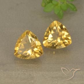Gemas de Citrino Dorado natural de 1.46 ct, Trillón, VVS-VS