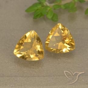 Gemas de Citrino Dorado natural de 1.34 ct, Trillón, VVS-VS