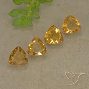 Gemas de Citrino Dorado naranja intenso natural de 2.25 ct, Trillón, VVS-VS