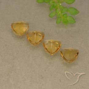 Gemas de Citrino Dorado naranja intenso natural de 2.25 ct, Trillón, VVS-VS