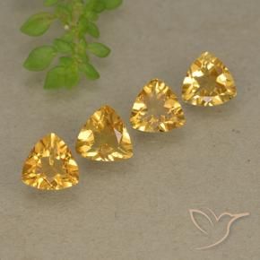 Gemas de Citrino Naranja dorado natural de 2.52 ct, Trillón, VVS-VS