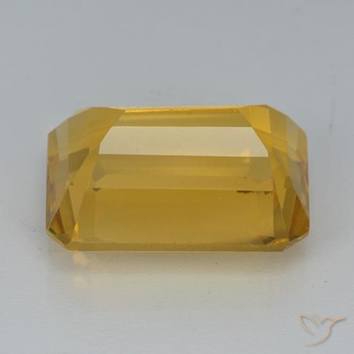 Citrino Dorado medio natural de 6.99 ct, Corte Octágono / Esmeralda, VVS