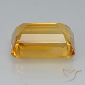 Citrino Dorado naranja claro medio natural de 8.15 ct, Corte Octágono / Esmeralda, VVS