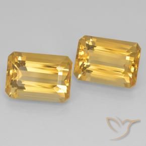 Gemas de Citrino Naranja dorado intenso natural de 15.32 ct, Corte Octágono / Esmeralda, VVS-VS