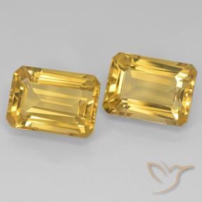 Gemas de Citrino Naranja dorado intenso natural de 15.40 ct, Corte Octágono / Esmeralda, VVS-VS