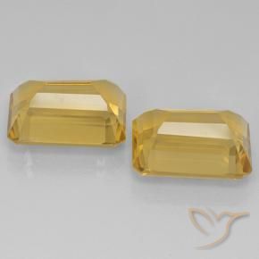 Gemas de Citrino Naranja dorado intenso natural de 15.40 ct, Corte Octágono / Esmeralda, VVS-VS