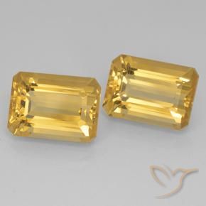 Gemas de Citrino Naranja dorado intenso natural de 15.59 ct, Corte Octágono / Esmeralda, VVS-VS