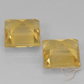 Gemas de Citrino Dorado natural de 2.18 ct, Cuadrado, VVS-VS