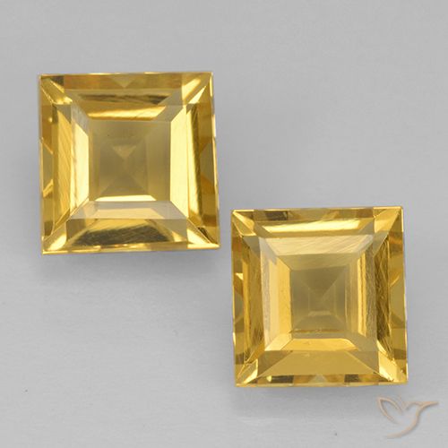 2.16ctw Natural Oro Citrino, Cuadrado, VVS-VS