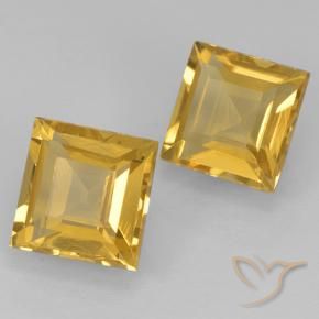 Gemas de Citrino Oro natural de 2.16 ct, Cuadrado, VVS-VS