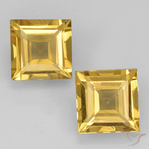 2.27ctw Natural Dorado Citrino, Cuadrado, VVS-VS