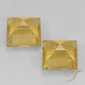 Gemas de Citrino Dorado natural de 2.27 ct, Cuadrado, VVS-VS