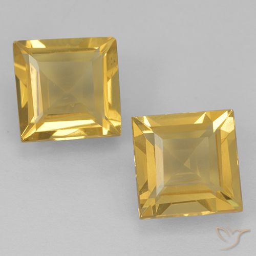 1.83ctw Natural Dorado medio Citrino, Cuadrado, VVS-VS