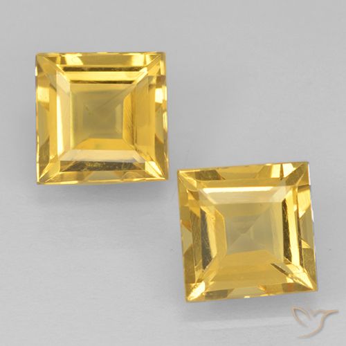 2.05ctw Natural Dorado Citrino, Cuadrado, VVS-VS