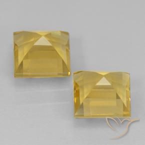 Gemas de Citrino Dorado natural de 2.05 ct, Cuadrado, VVS-VS