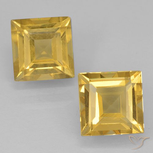 2.21ctw Natural Dorado Citrino, Cuadrado, VVS-VS