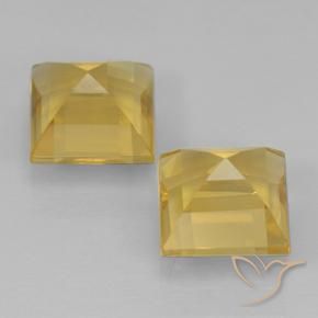 Gemas de Citrino Dorado natural de 2.21 ct, Cuadrado, VVS-VS