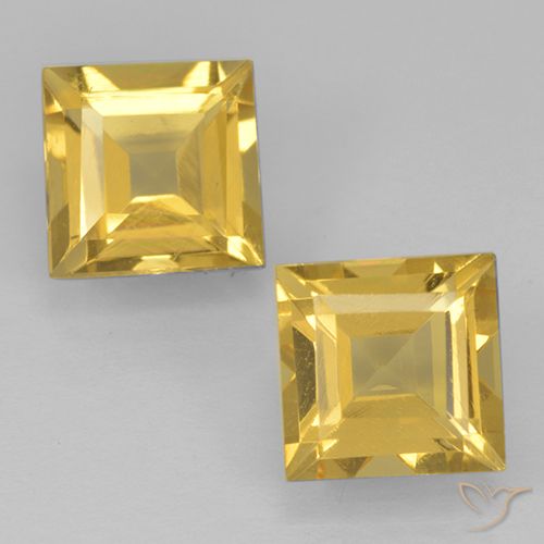 2.28ctw Natural Dorado Citrino, Cuadrado, VVS-VS