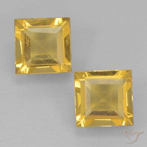 1.78ctw Natural Dorado Citrino, Cuadrado, VVS-VS
