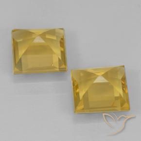 Gemas de Citrino Dorado natural de 1.78 ct, Cuadrado, VVS-VS