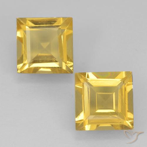 1.83ctw Natural Dorado Citrino, Cuadrado, VVS-VS
