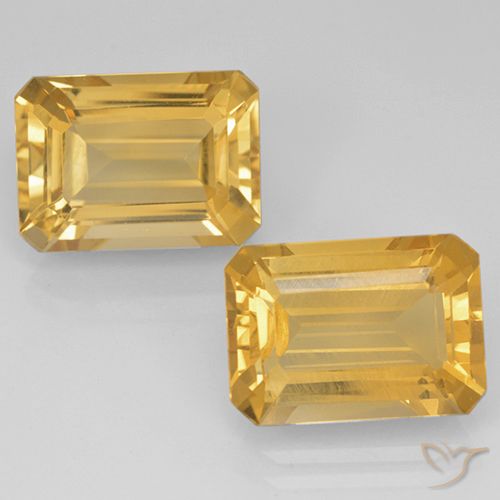 14.86ctw Natural Dorado claro Citrino, corte esmeralda, VVS