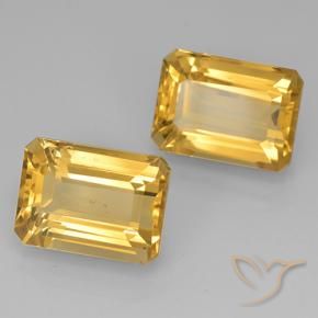 Gemas de Citrino Dorado natural de 15.85 ct, Corte Octágono / Esmeralda, VVS