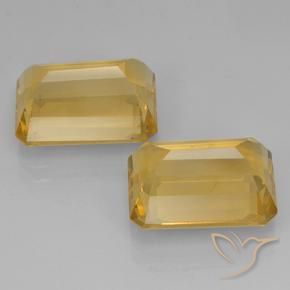 Gemas de Citrino Dorado intenso natural de 15.30 ct, Corte Octágono / Esmeralda, VVS