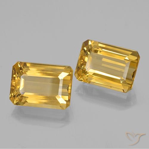 Gemas de Citrino Dorado natural de 15.80 ct, Corte Octágono / Esmeralda, VVS
