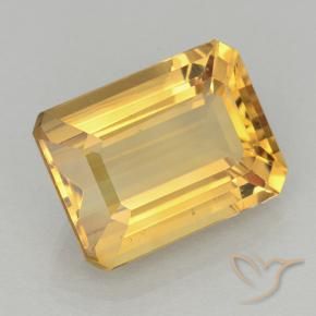 Citrino Dorado medio natural de 11.43 ct, Corte Octágono / Esmeralda, VVS-VS