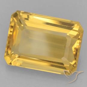 Citrino Dorado natural de 11.38 ct, Corte Octágono / Esmeralda, VVS